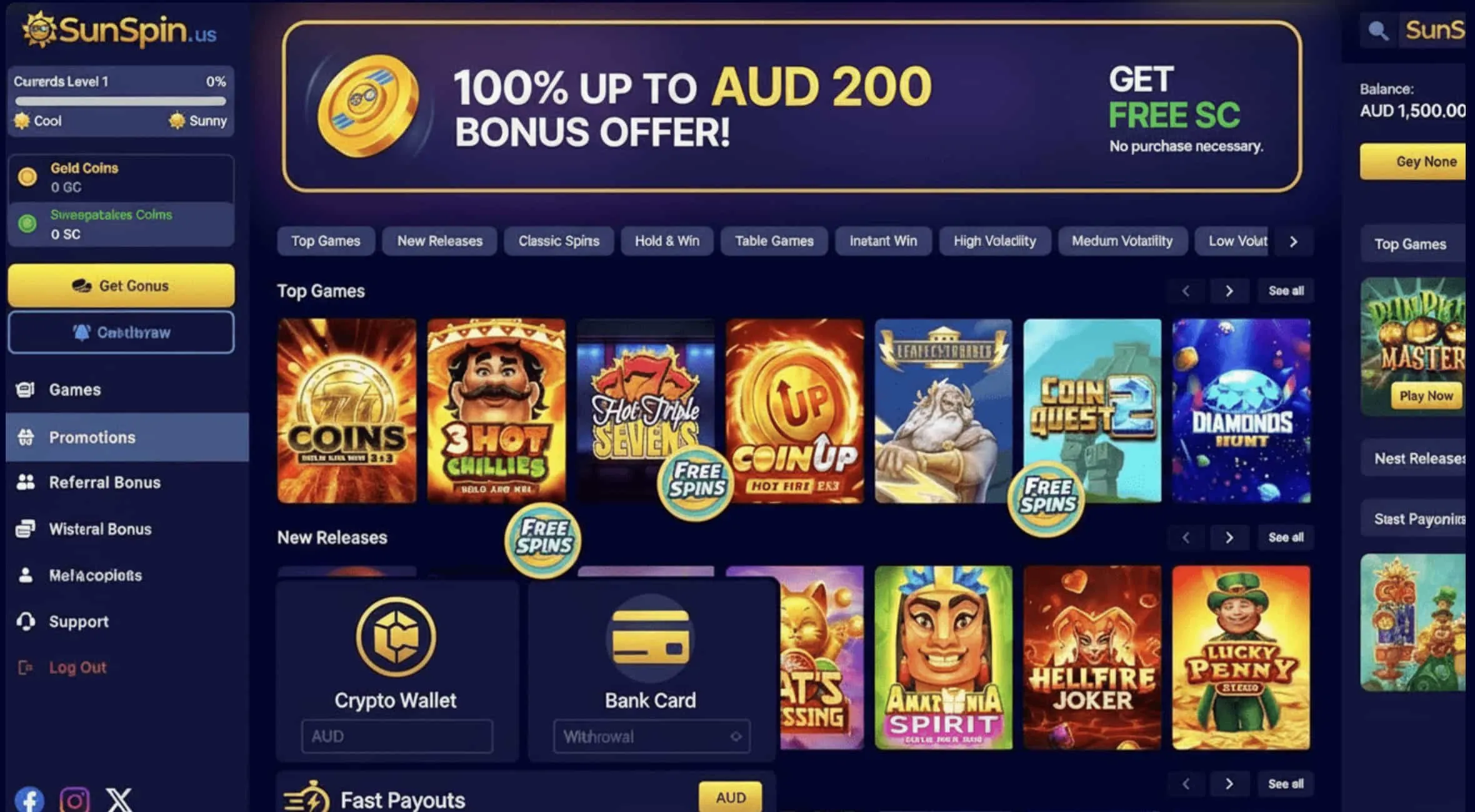 Games &amp; Software Providers
